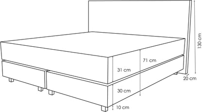 BOXSPRINGBETT MILANO MIT PISA MATRATZE